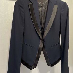 BCBGMAXAZRIA Tuxedo Blazer Dark Navy